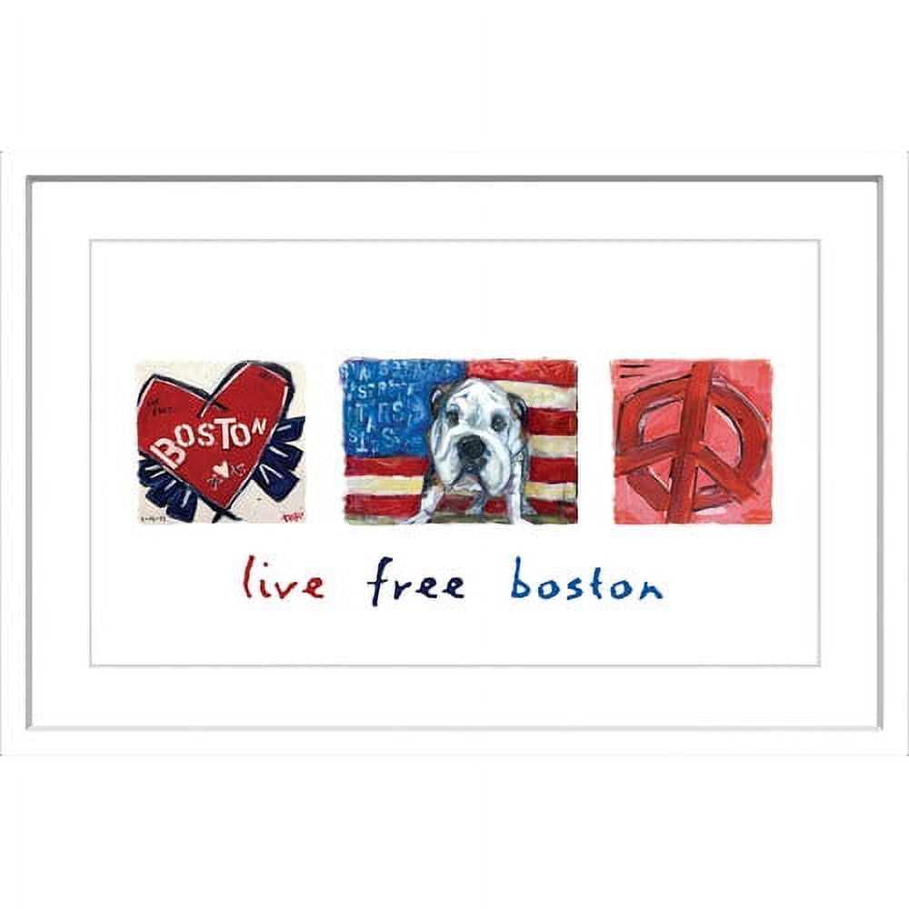 Marmont Hill "Live Free Boston" by Tori Campisi Painting Print in Frame