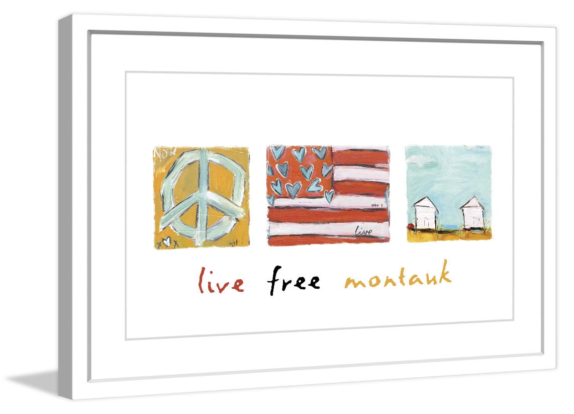 Marmont Hill "Live Free Montauk" by Tori Campisi Painting Print in Frame