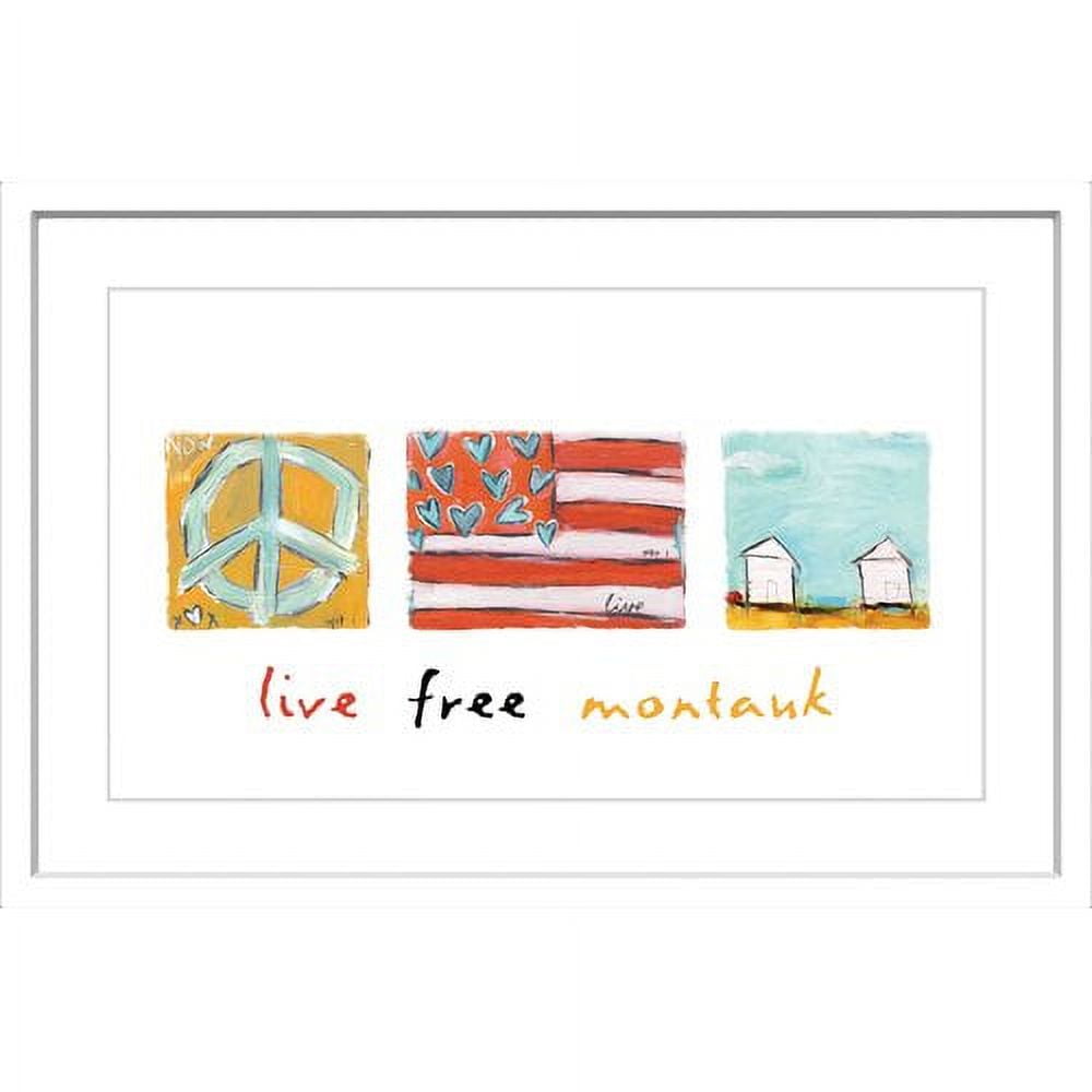 Marmont Hill "Live Free Montauk" by Tori Campisi Painting Print in Frame