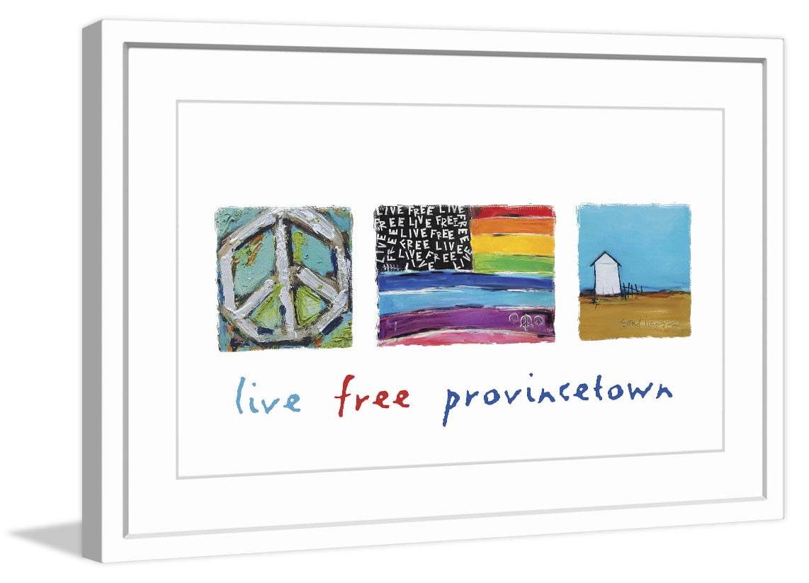 Marmont Hill "Live Free Provincetown" by Tori Campisi Painting Print in Frame