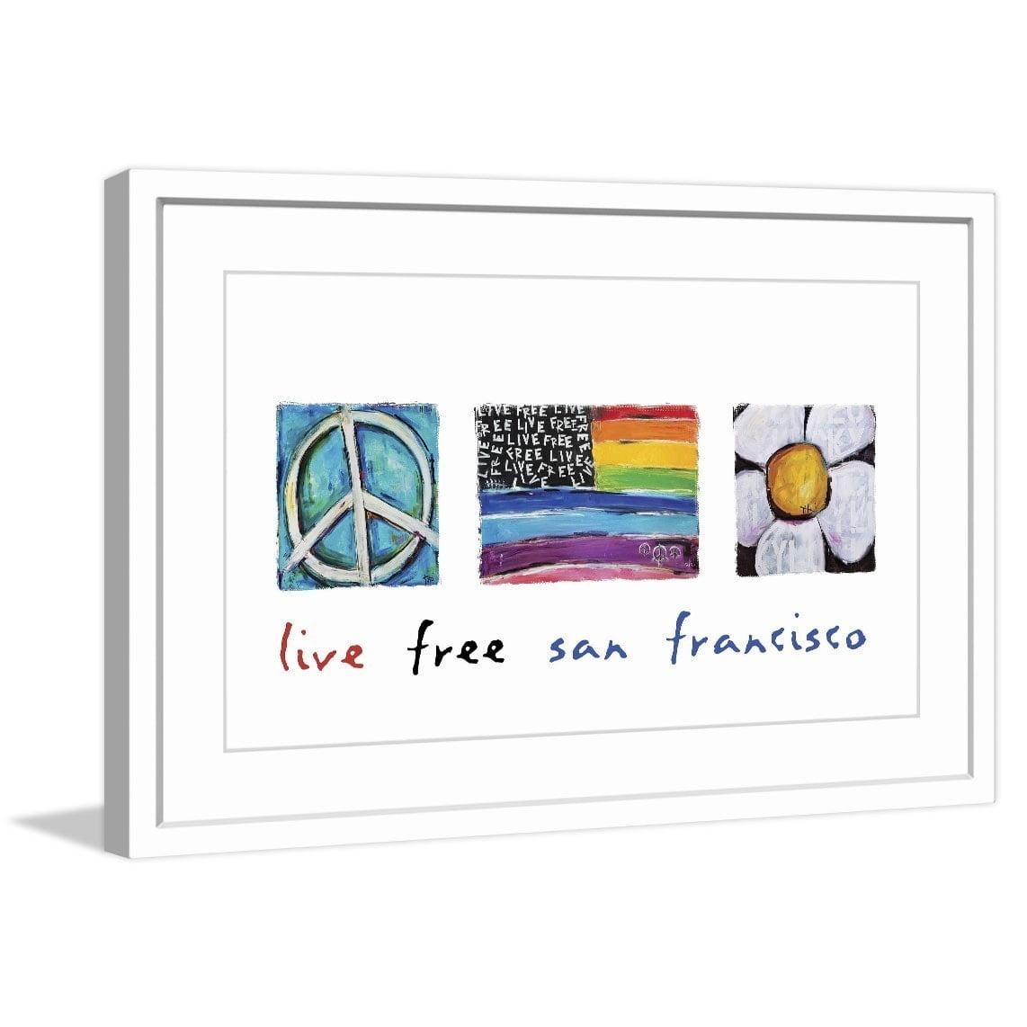 Marmont Hill 'Live Free San Francisco' by Tori Campisi Framed Painting Print