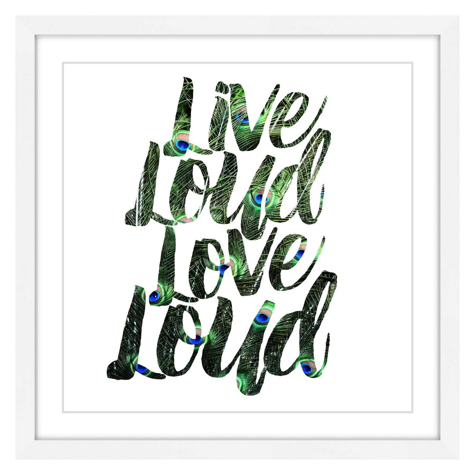 Marmont Hill "Live Loud, Love Loud" by Robin Delean Framed Painting Print