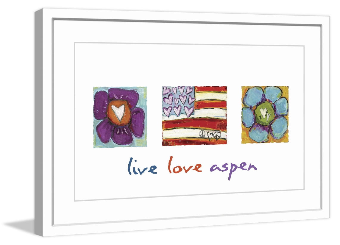 Marmont Hill 'Live Love Aspen' by Tori Campisi Framed Painting Print