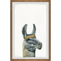 Marmont Hill Llama Bandana III Framed Wall Art