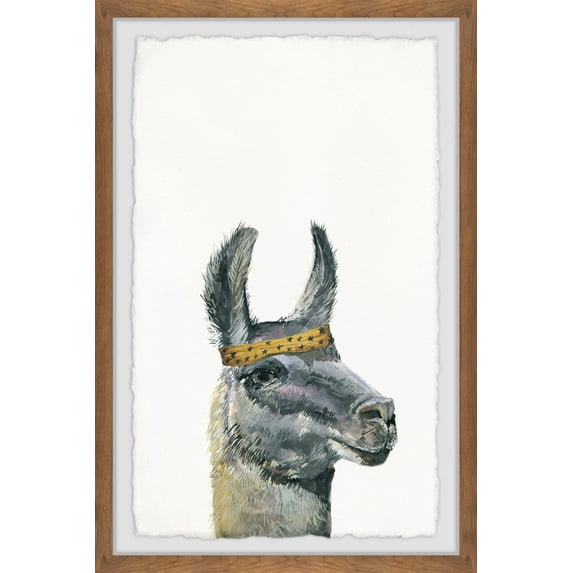 Marmont Hill Llama Bandana III Framed Wall Art