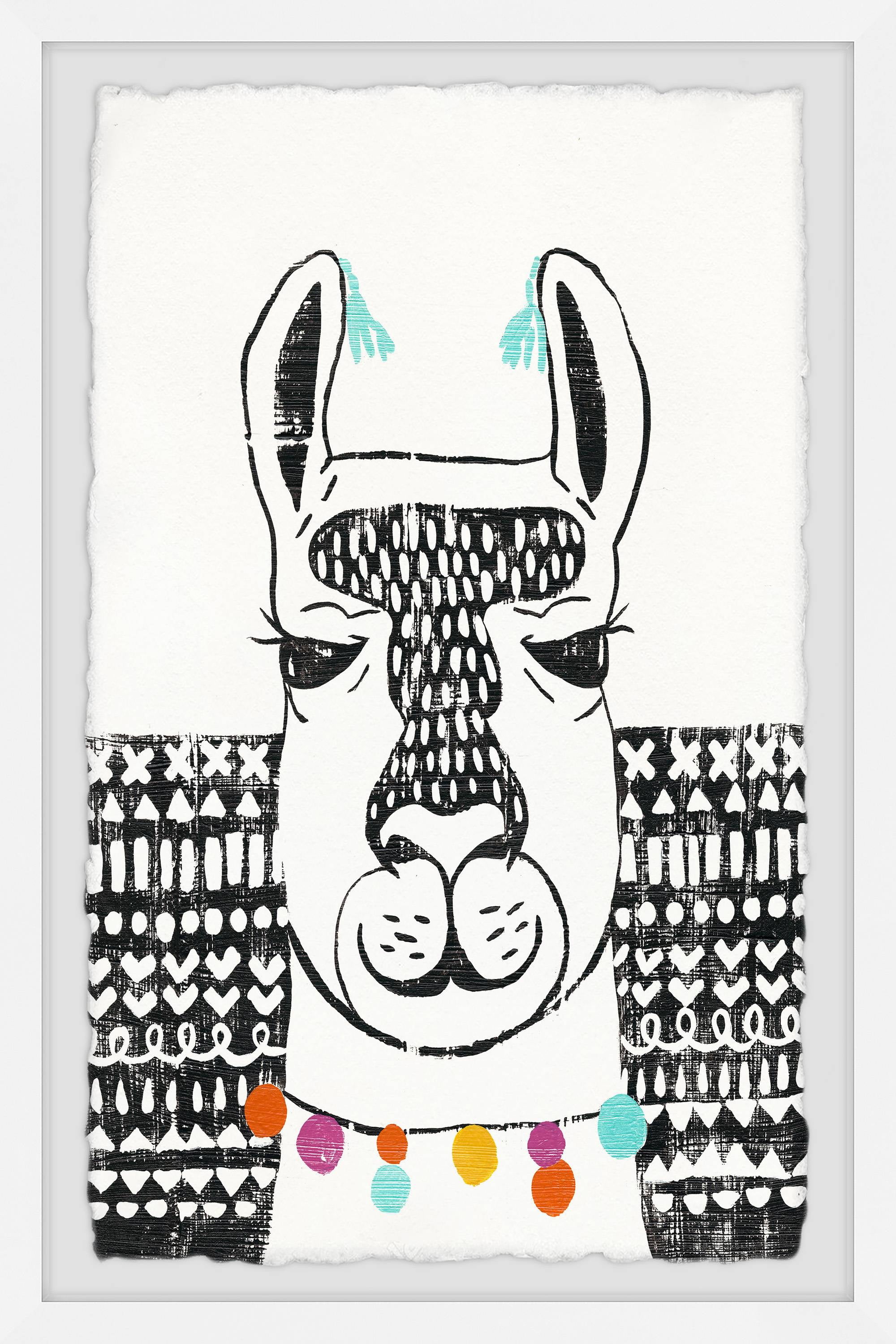 Marmont Hill Llama Necklace Framed Wall Art