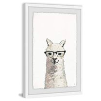 Marmont Hill Llama Professor Framed Painting Print