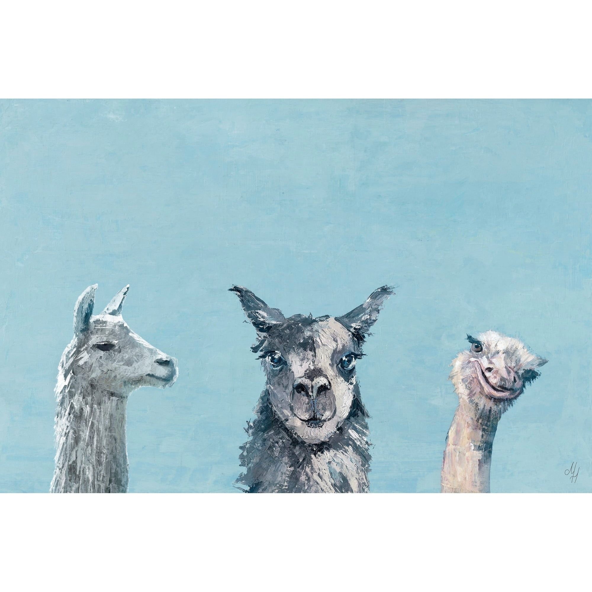 Marmont Hill Llama and Ostrich Groove Canvas Wall Art