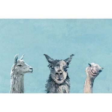 Marmont Hill Llama and Ostrich Groove Canvas Wall Art