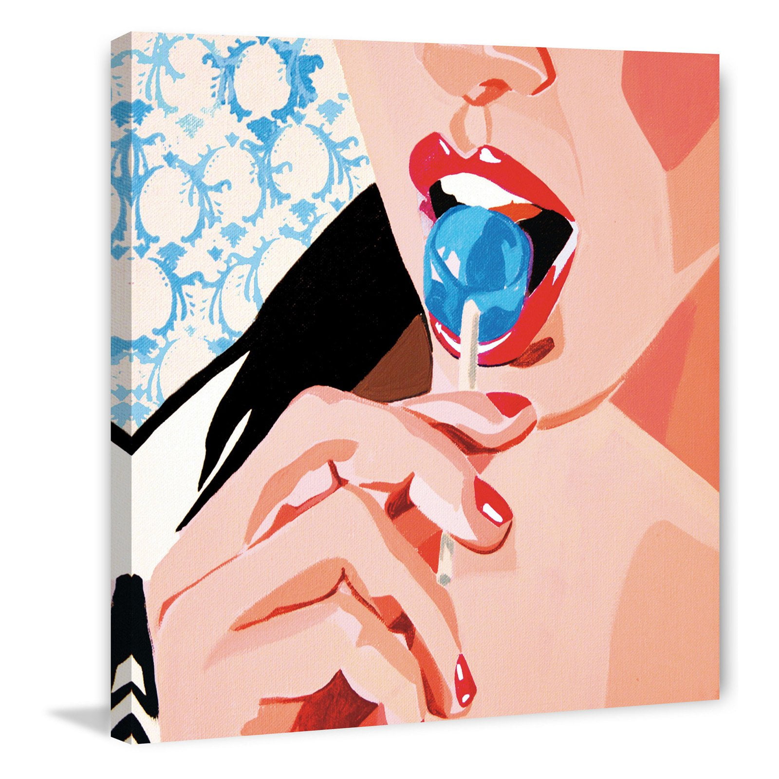 Marmont Hill "Lollipop" by Molly Rosner Painting Print on Wrapped Canvas