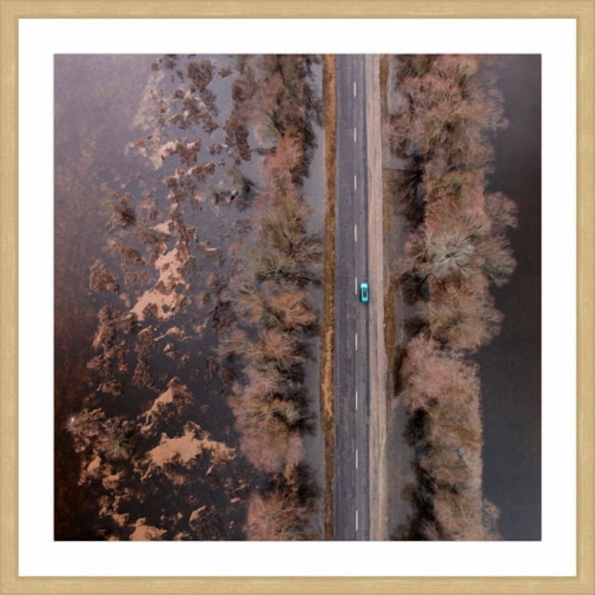 Marmont Hill "Lone Car" by Karolis Janulis Framed Painting Art Print