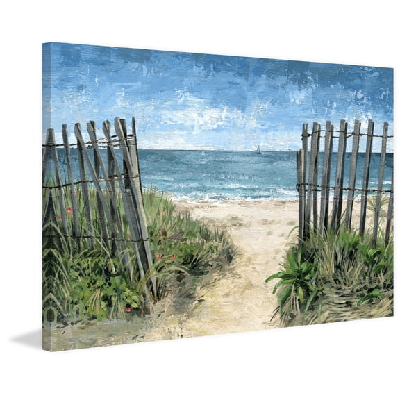 Marmont Hill Lone Sailboat Painting Print on Wrapped Canvas