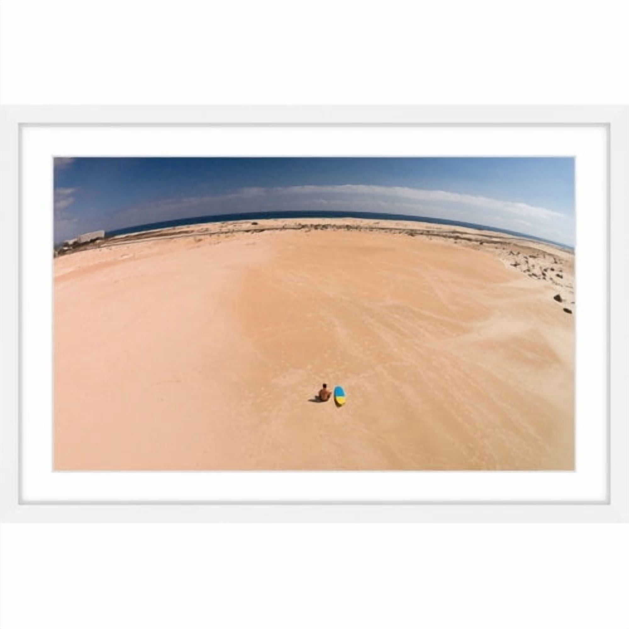 Marmont Hill "Lone Surfer's View" by Karolis Janulis Framed Painting Print