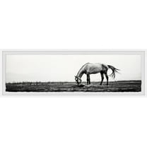 Marmont Hill Lone White Equus II Framed Wall Art