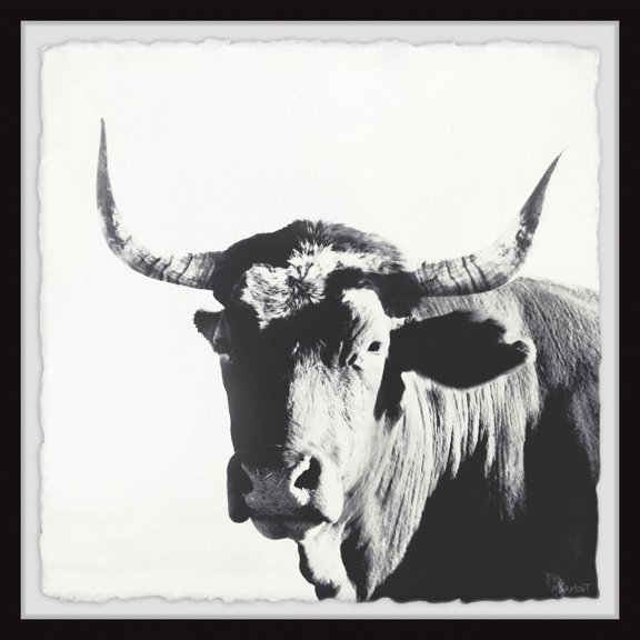 Marmont Hill Longhorns Stand Out Framed Painting Print