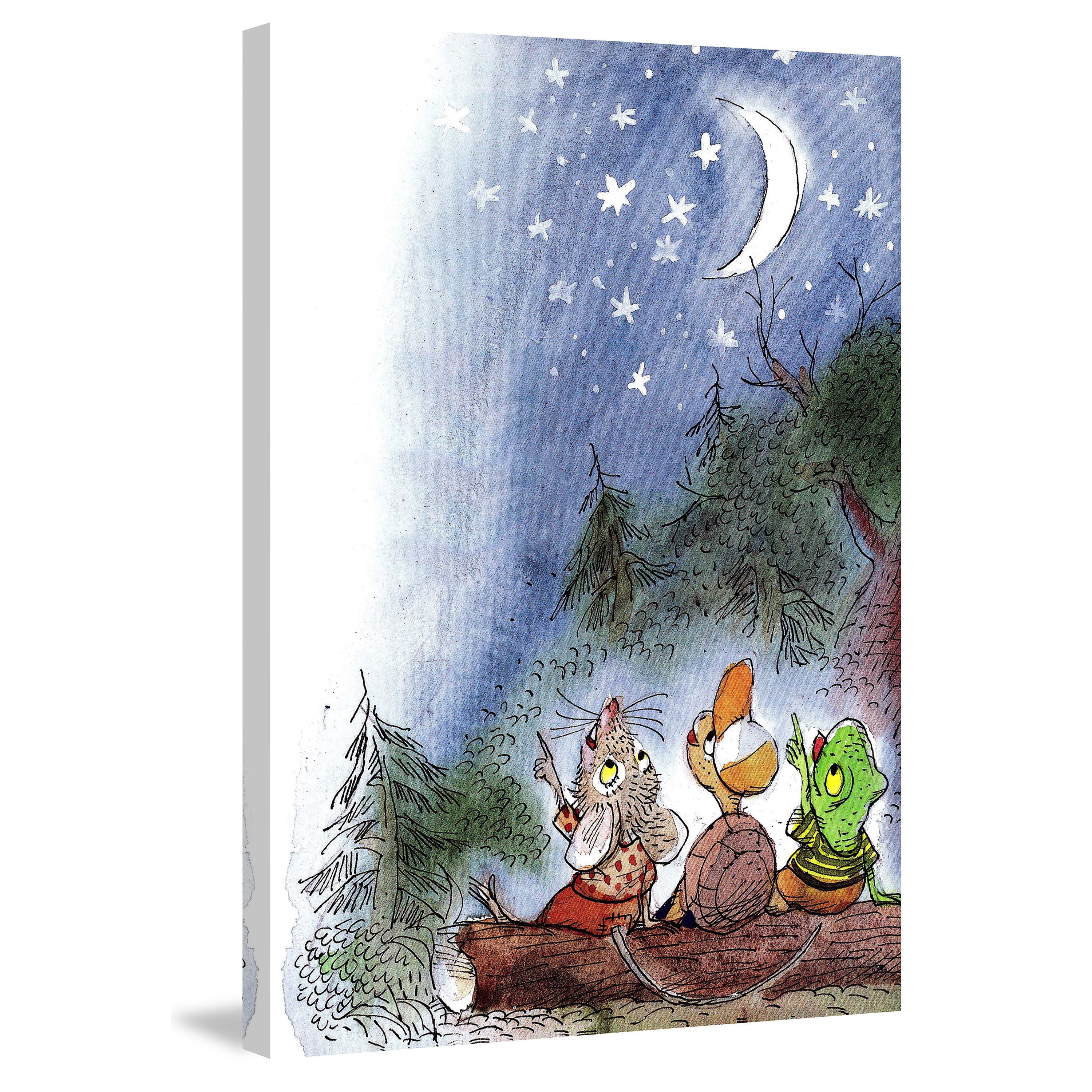 Marmont Hill "Look at the Stars" by Curtis Painting Print on Canvas