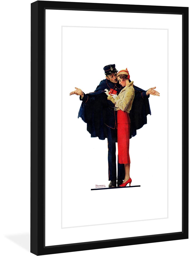 Marmont Hill Inc Norman Rockwell 'Lost in Paris' Marmont Hill Framed Art Print - Multi-color