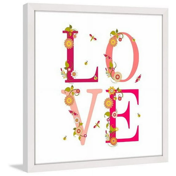 Marmont Hill "Love Bugs" by Karen Zukowski Framed Painting Print