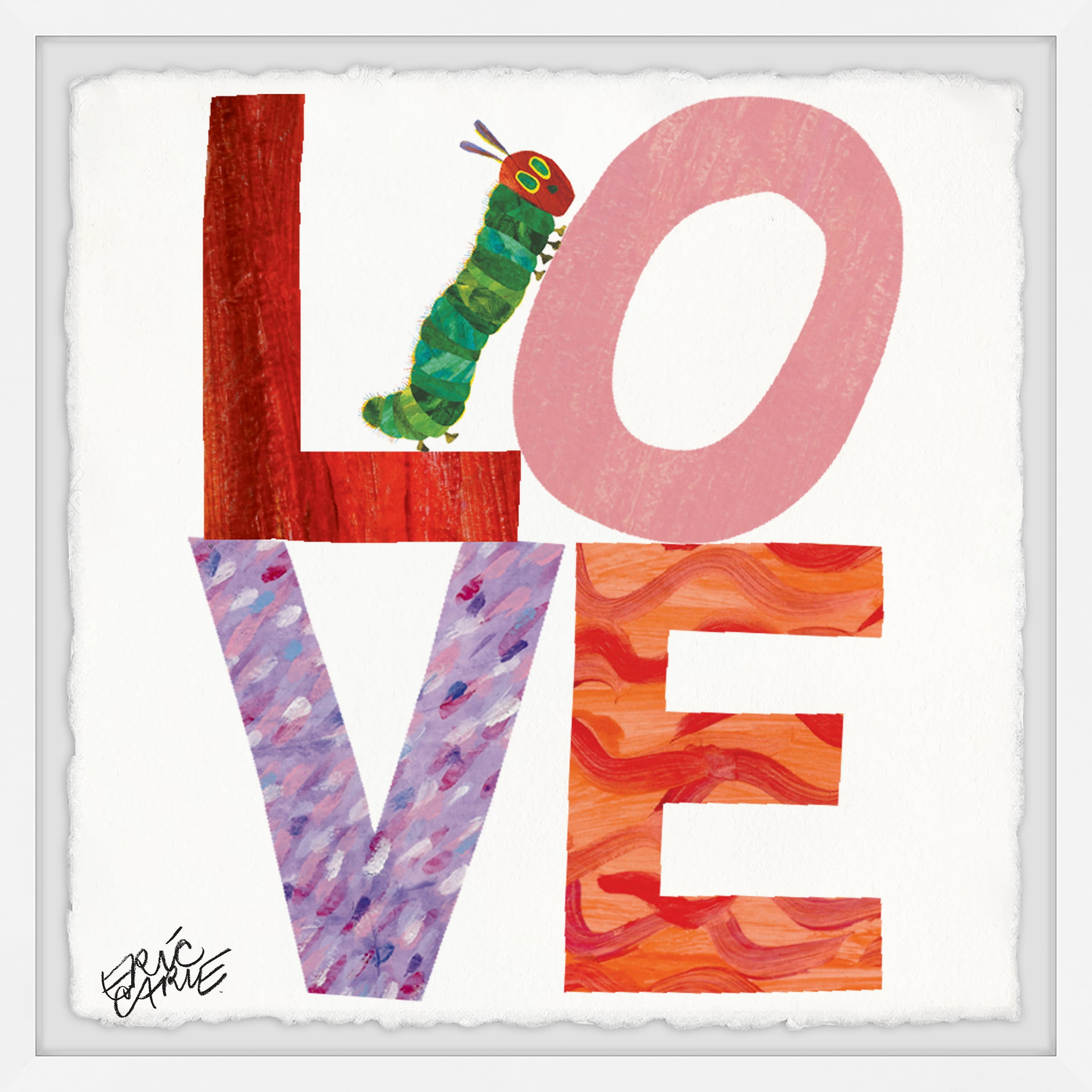 Marmont Hill Love Caterpillar By Eric Carle Framed Wall Art, 32.00" x 1.50"