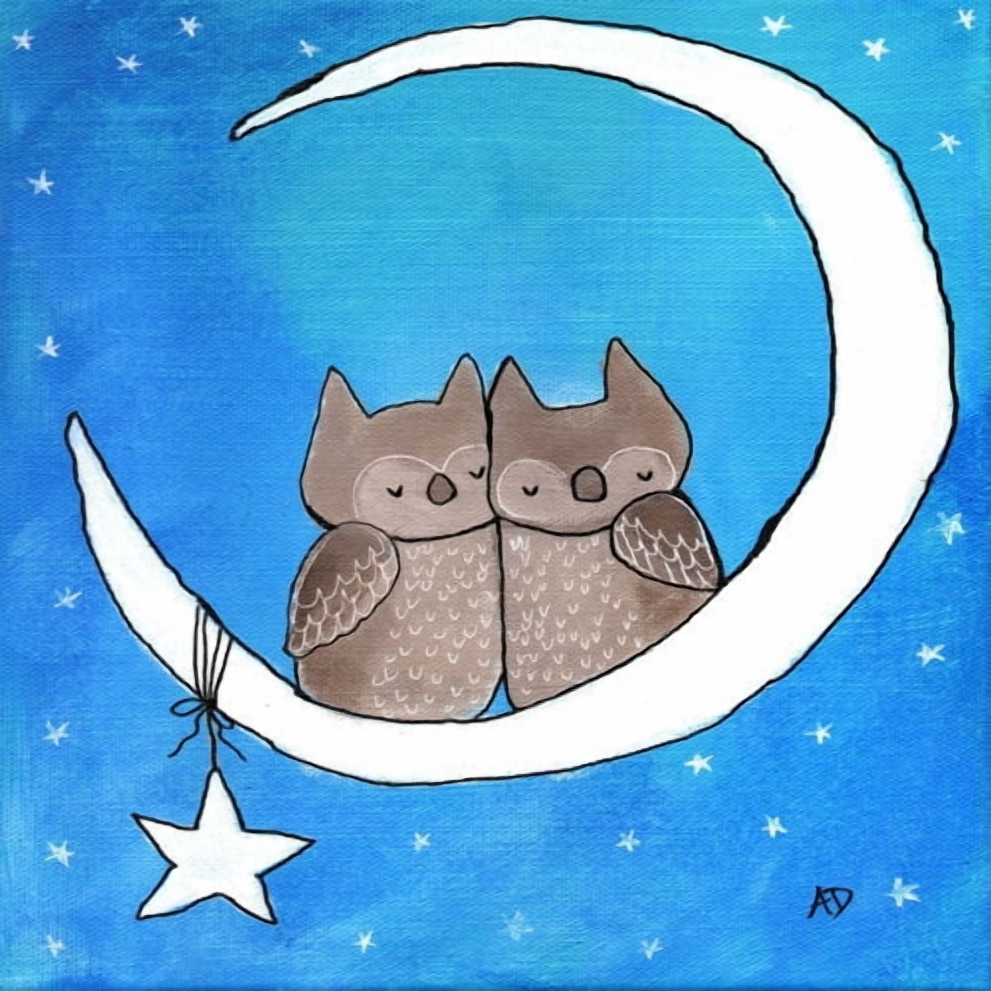 Marmont Hill "Love Owls" by Andrea Doss Painting Print on Wrapped Canvas