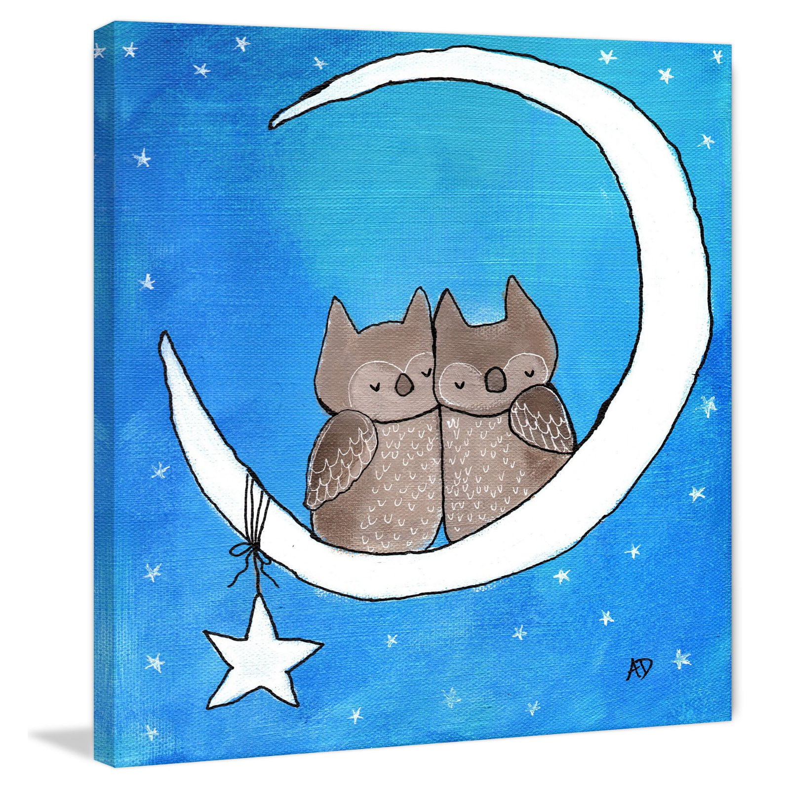 Marmont Hill "Love Owls" by Andrea Doss Painting Print on Wrapped Canvas