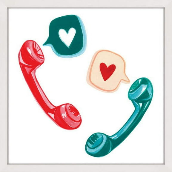 Marmont Hill "Love Phones" by Molly Rosner Framed Painting Print