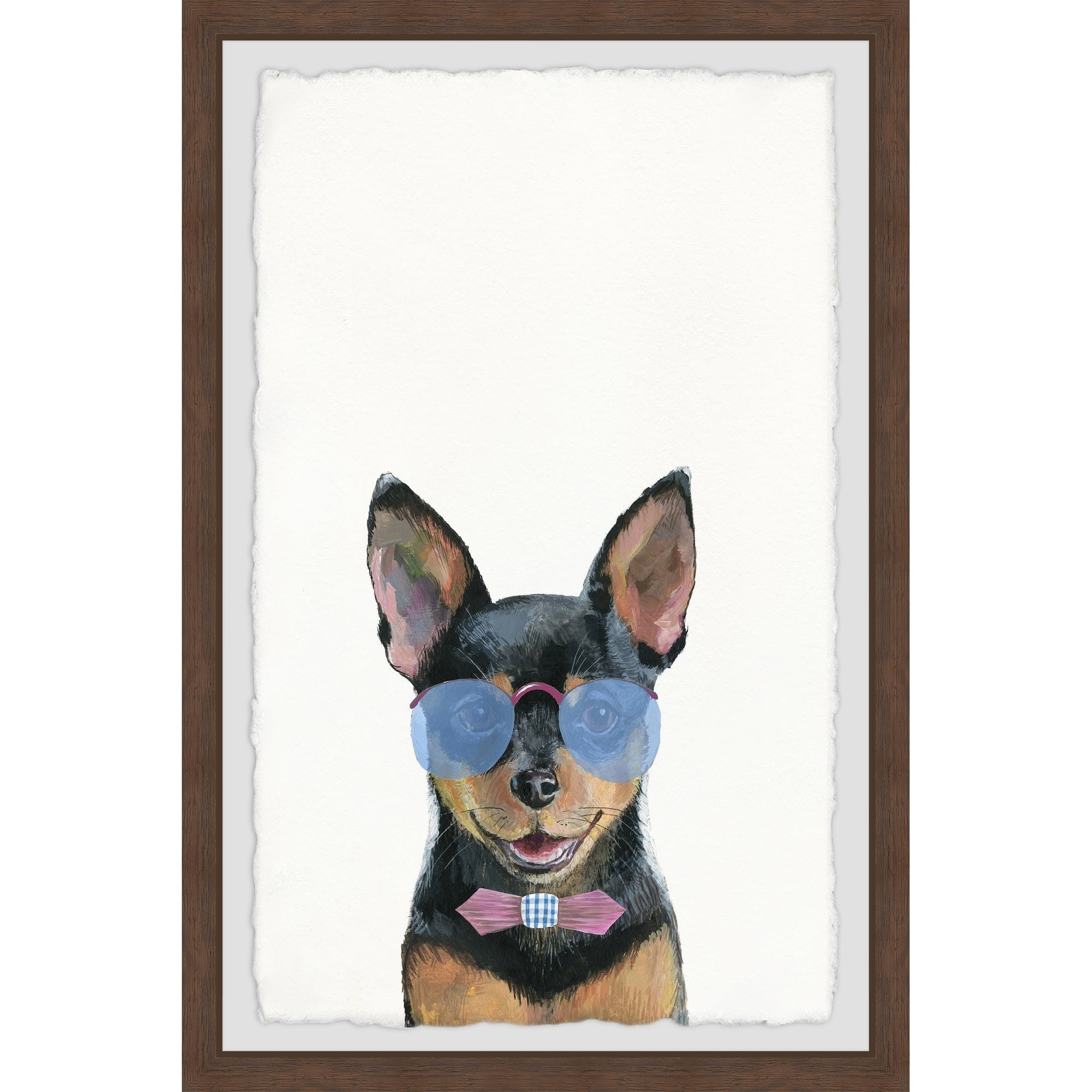 Marmont Hill "Loveable Puppy" Framed Painting Art Print, 12.00" x 1.50"