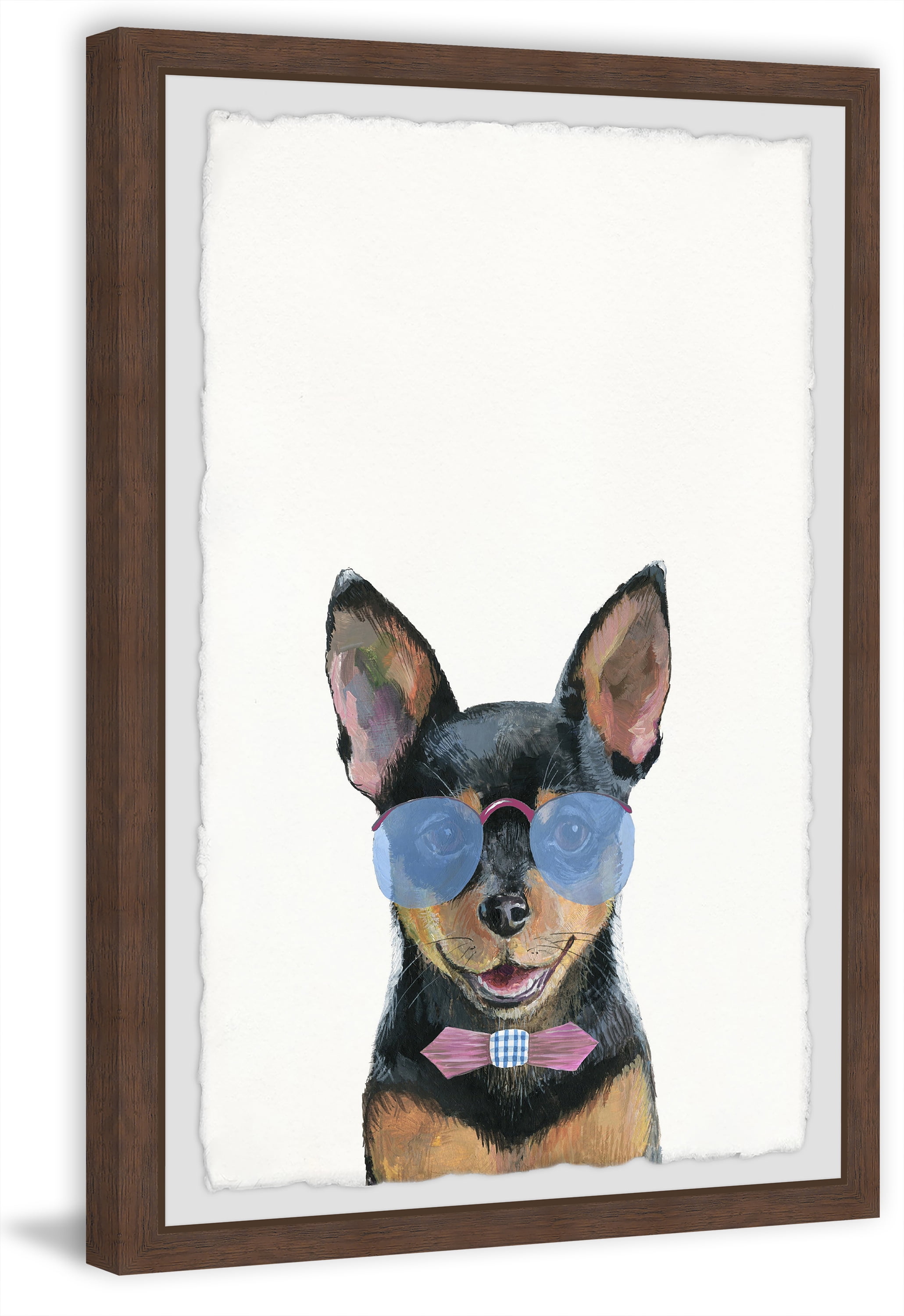 Marmont Hill "Loveable Puppy" Framed Painting Art Print, 20.00" x 1.50"