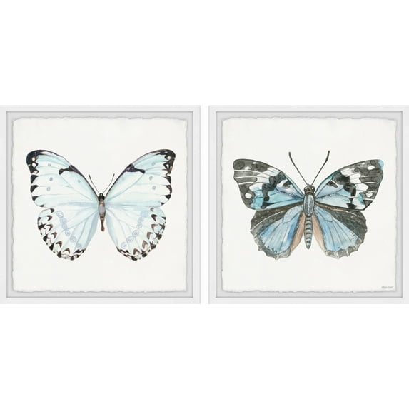 Marmont Hill Lovely Blue Butterflies Diptych