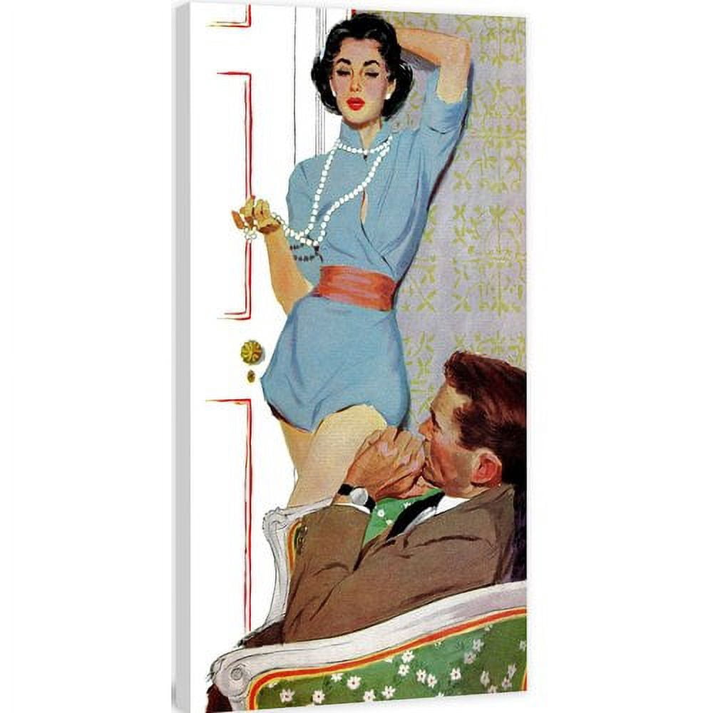 MARMONT HILL  - Handmade Lovely Neighbor Painting Print on Canvas 18 x 36