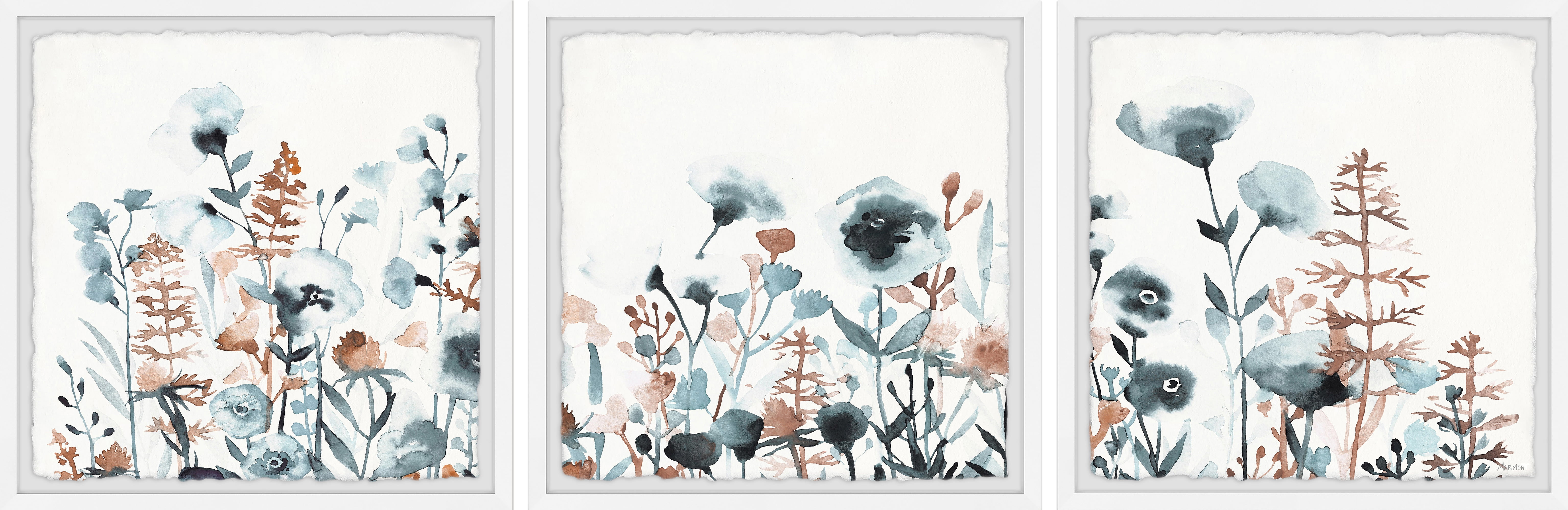 Marmont Hill Lovely Wildflowers Triptych, 12" x 36"