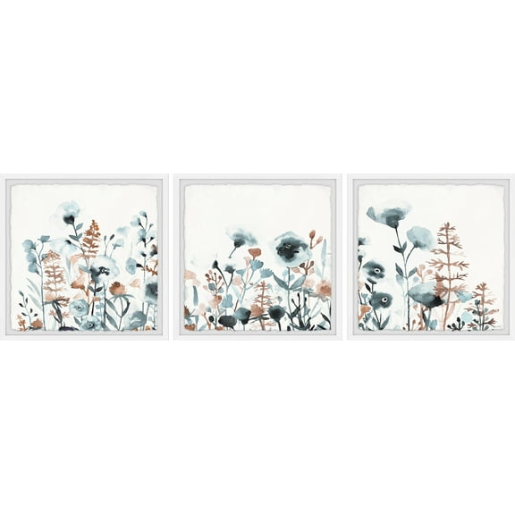 Marmont Hill Lovely Wildflowers Triptych, 12" x 36"