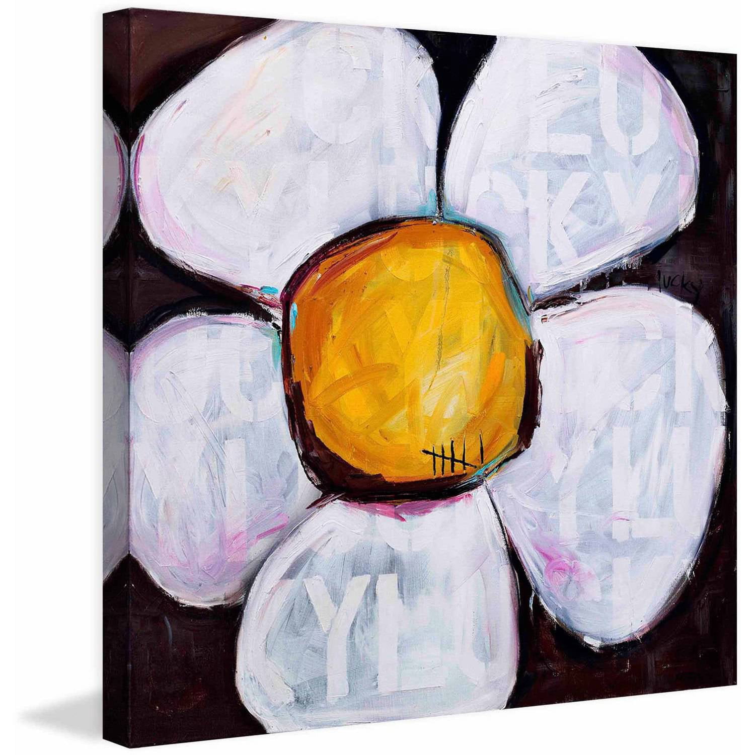 Marmont Hill "Lucky Daisy" by Tori Campisi Painting Print on Canvas