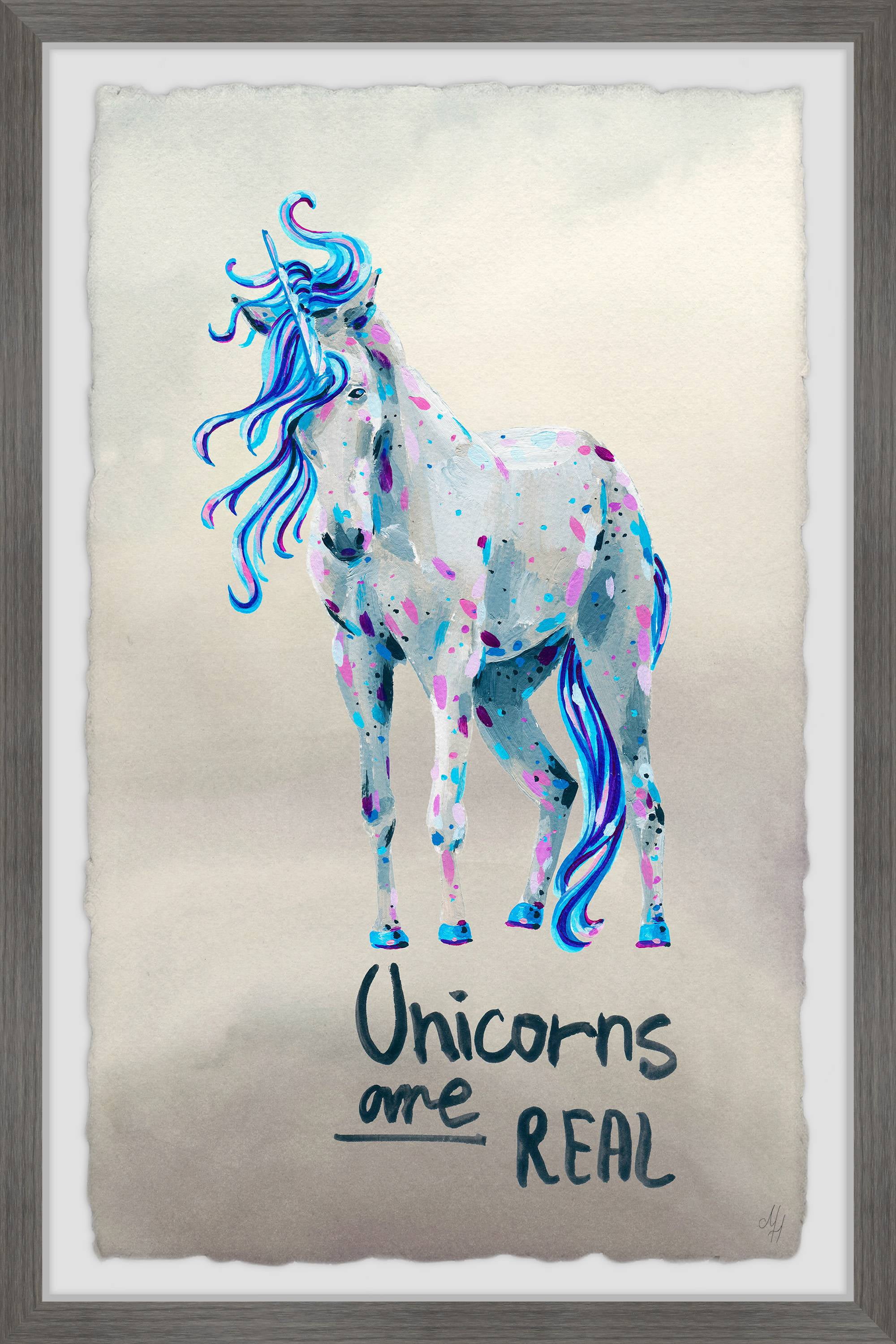 Marmont Hill Magical Unicorns Are Real Framed Wall Art