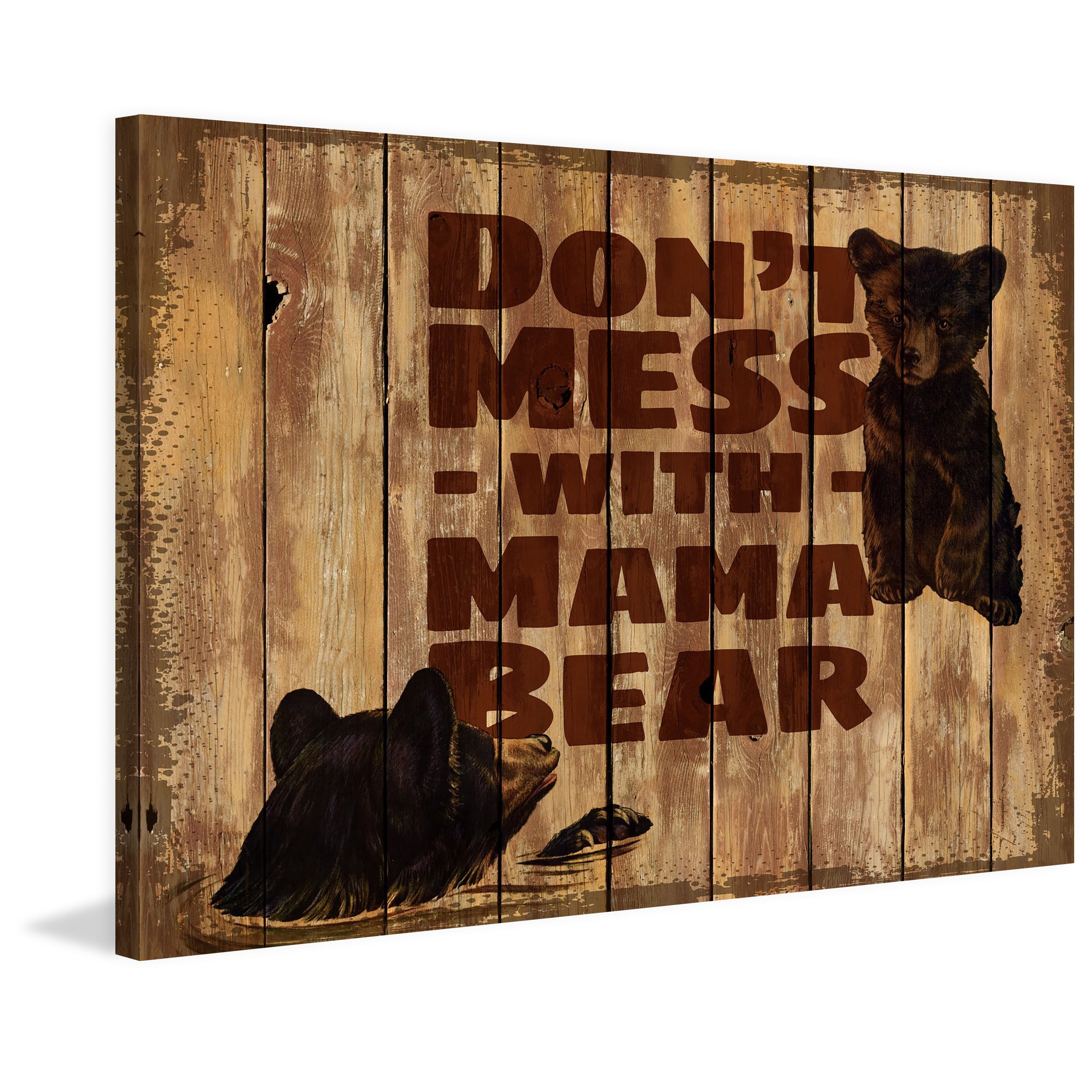 Marmont Hill "Mama Bear 2" Painting Print on Wrapped Canvas