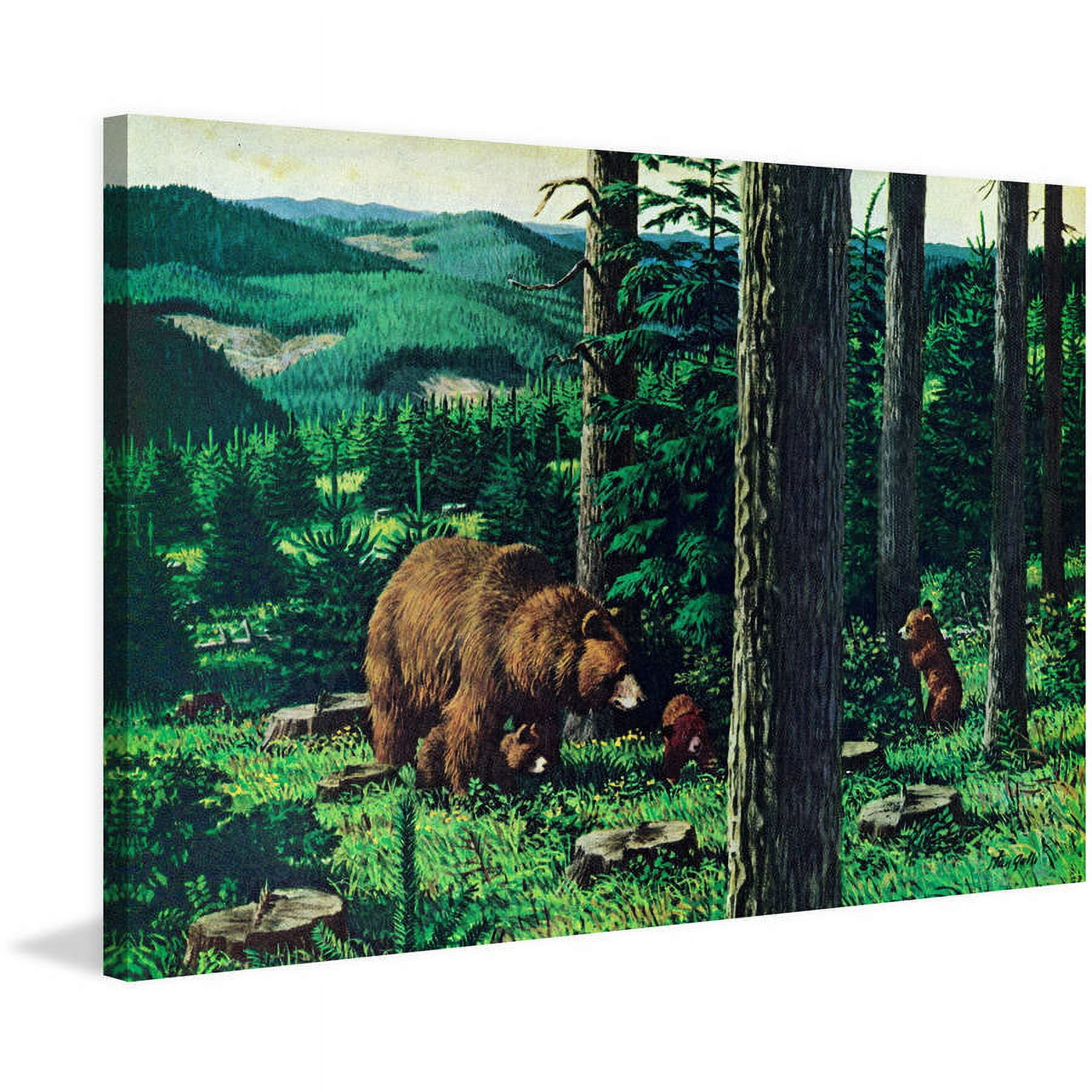 Marmont Hill "Mama and Cubs" Painting Print on Wrapped Canvas
