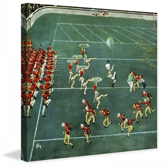 Marmont Hill Marching Band at Halftime by Thornton Utz Painting Print on Canvas