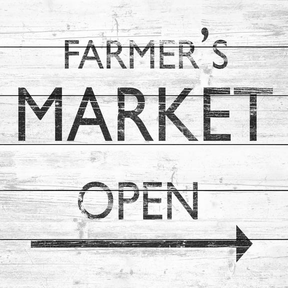 Marmont Hill Market Is Open White Wood Wall Art