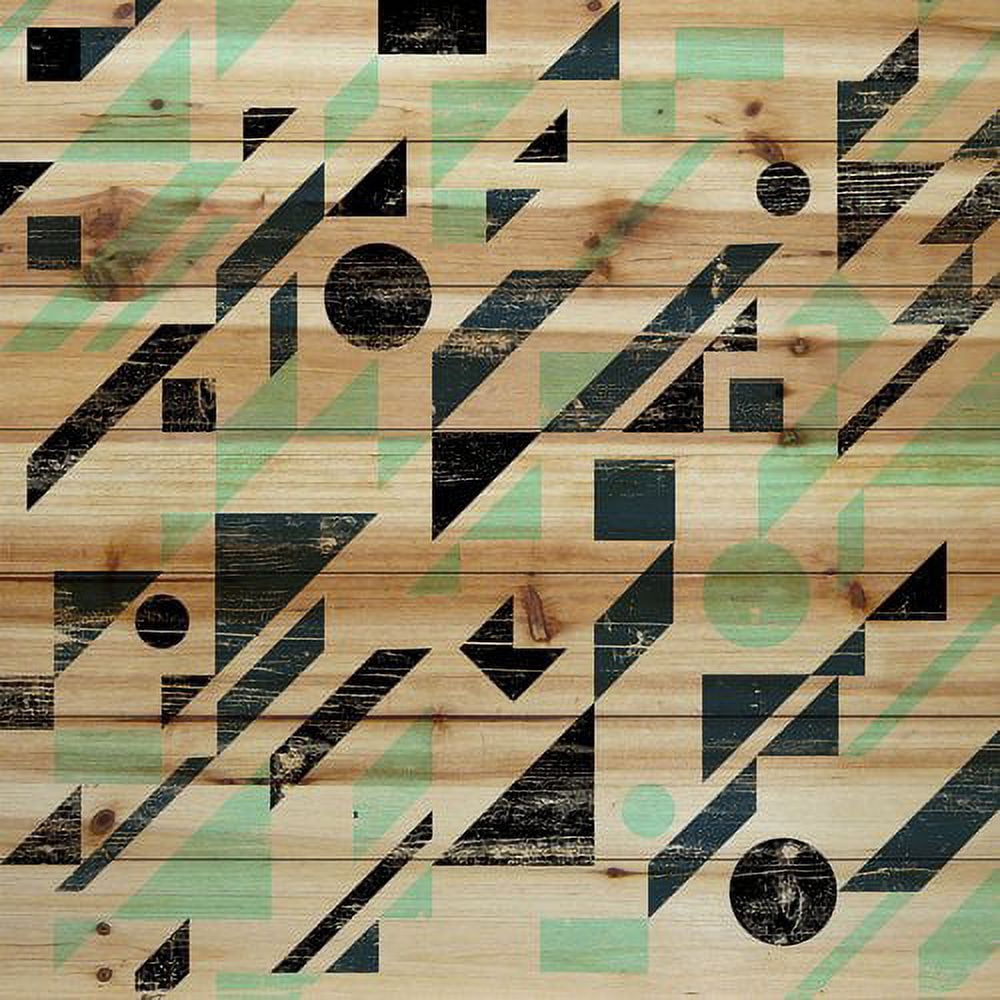 Marmont Hill - "Maze to Circles" Painting Print on Natural Pine Wood