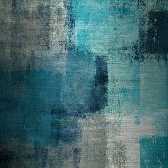 Marmont Hill Meditation in Blue Metal Wall Art, 40" x 40"