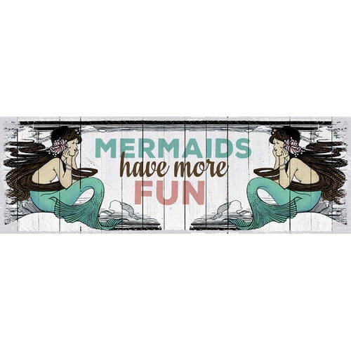 Marmont Hill - "Mermaid Fun" Painting Print on Wrapped Canvas