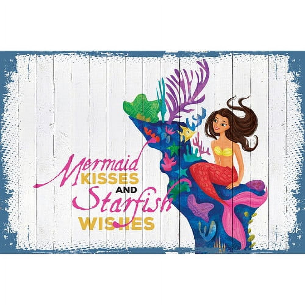Marmont Hill - "Mermaid Kisses 3" Painting Print on Wrapped Canvas