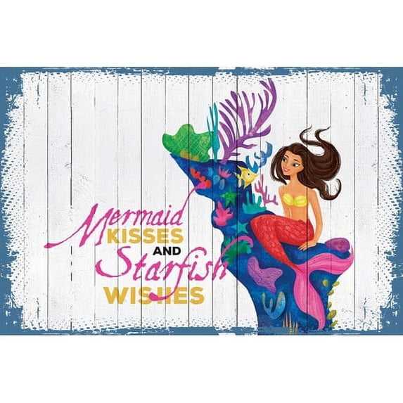 Marmont Hill - "Mermaid Kisses 3" Painting Print on Wrapped Canvas