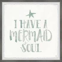 Marmont Hill Mermaid Soul Framed Wall Art, 12.00" x 1.50"
