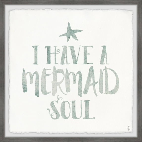 Marmont Hill Mermaid Soul Framed Wall Art, 12.00" x 1.50"