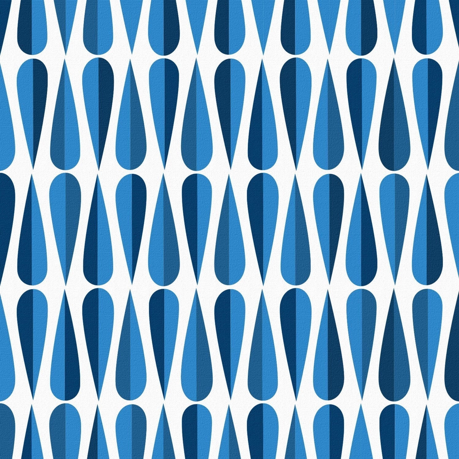 "Blue Droplets" Painting Print on Wrapped Canvas