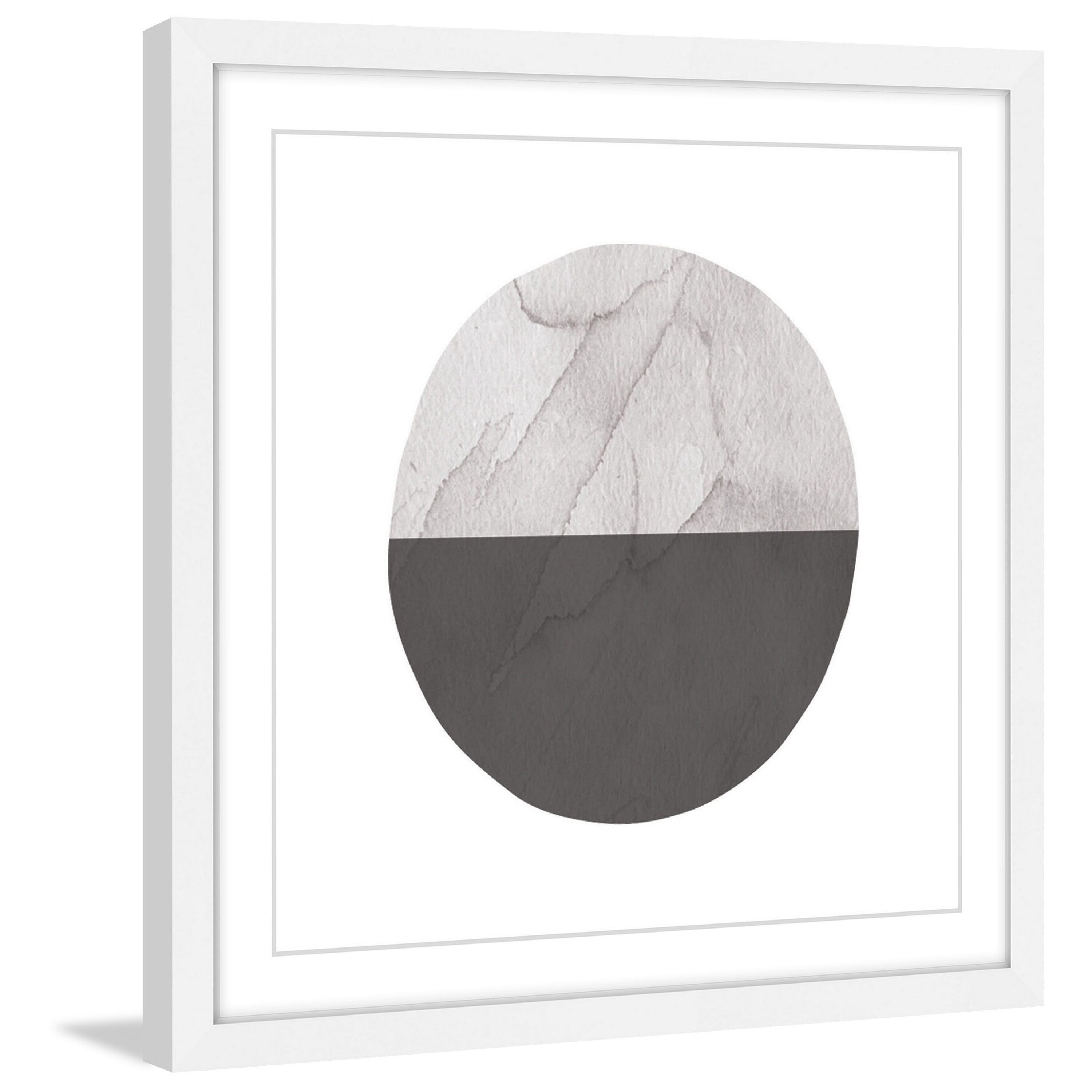 MARMONT HILL  'Half Circle' by Diana Alcala Framed Wall Art Print - Multi-Color 24 x 24