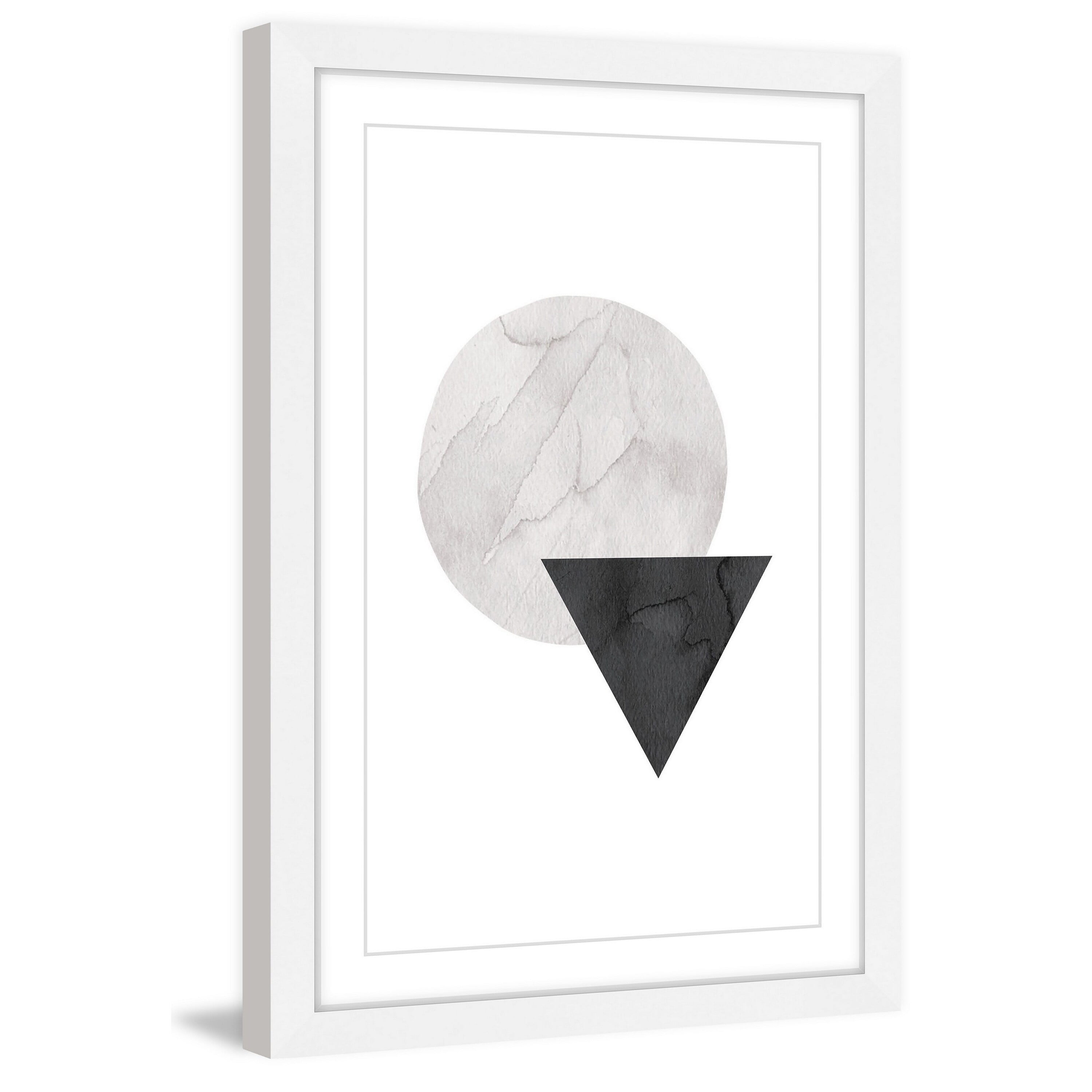 Marmont Hill Inc Marmont Hill - 'Circle Triangle' by Diana Alcala Framed Painting Print - Multi