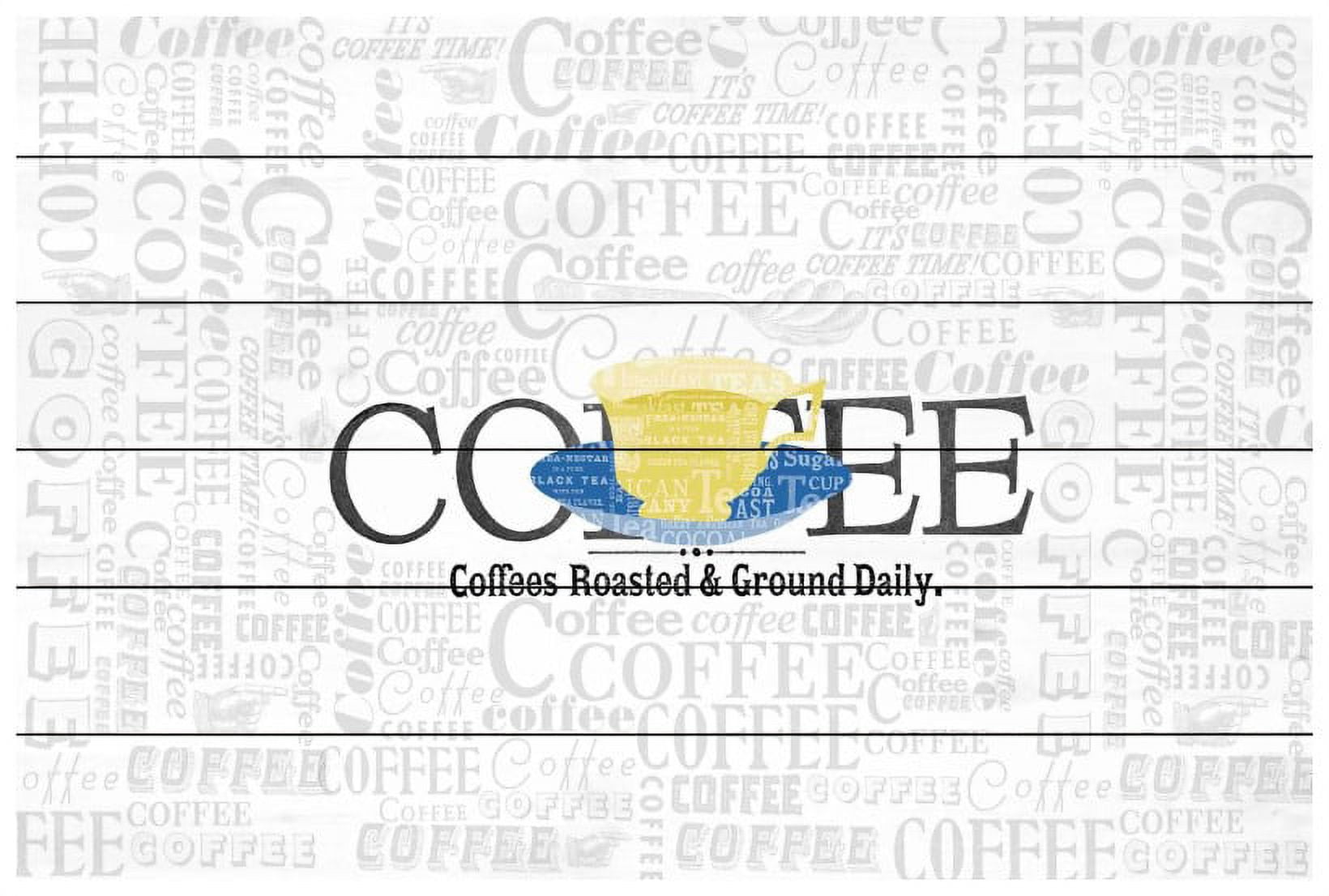 Marmont Hill Inc Marmont Hill - 'Coffee Coffee' Painting Print on White Wood