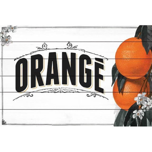 Marmont Hill Mh-Fmkit-159-Ww-36 24" X 36" "French Produce Orange" Giclee Art Print On Wood